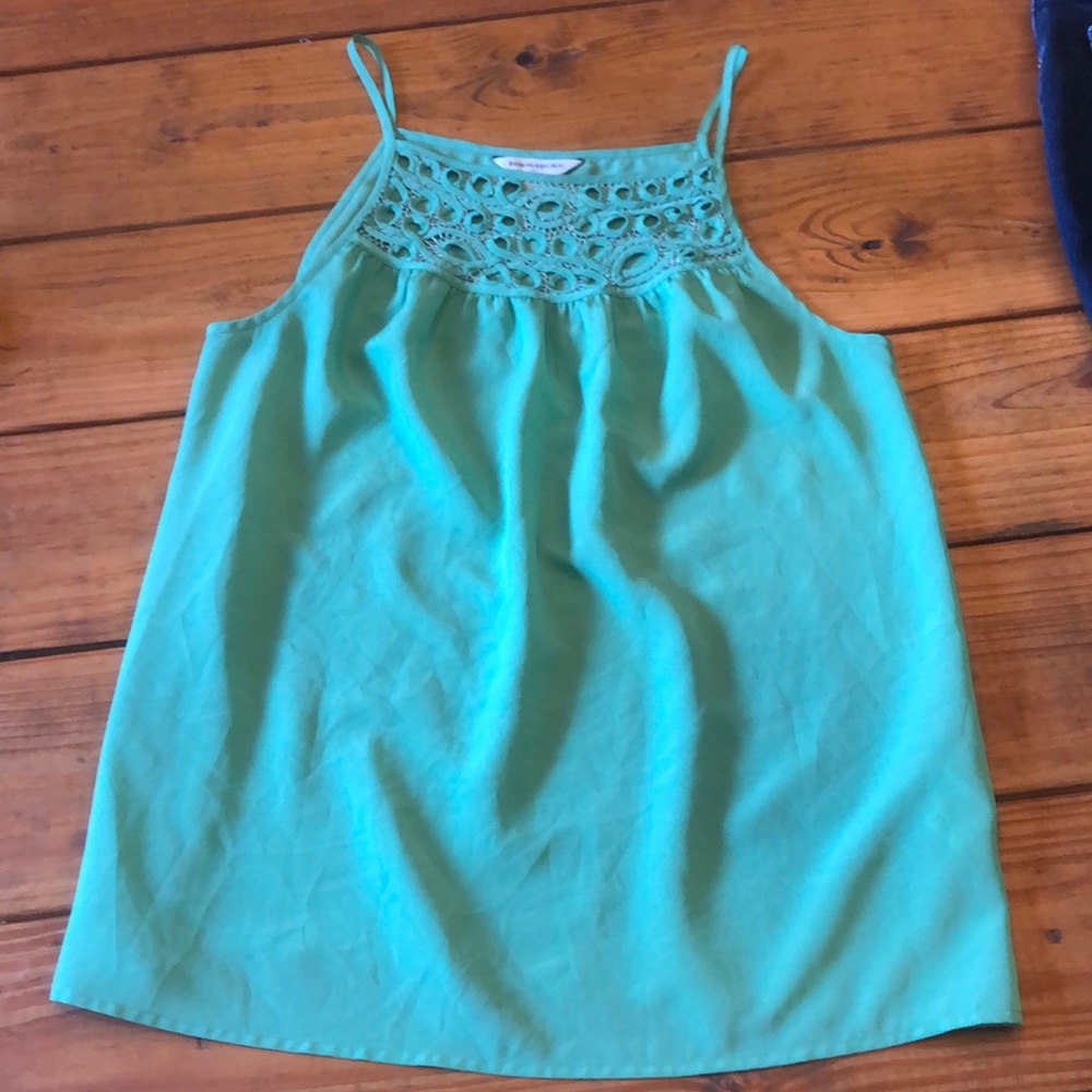 Green detailed tank/cami